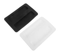 Veemoon Lot de 2 Housses Anti-Poussière en Silicone Noir et Blanc pour Grille Petits Modèles Couvercle Flexible Résistant à la Chaleur Protection la Cuisine pour Usage Domestique