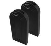 Veemoon Lot de 2 Jardinières Murales en Matériau Bois de Couleur Noire Vases Décoratifs Suspendus pour Fleurs Petits Vases à Bourgeons Décoration Murale pour Plantes d’Intérieur et