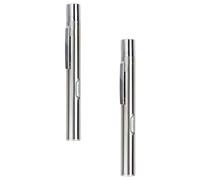 Veemoon Lot de 2 Lampes Stylo LED Rechargeables USB en Métal Argenté, Lumière Blanche et Jaune, Portable et Compacte, Lampe Torche Médicale pour Examen Pupillaire et Usage Infirmier
