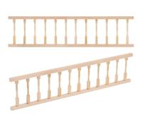 Veemoon Lot de 2 Mains Courantes Miniatures en Bois 1/12 pour Maison de Poupée, Décor Miniature Écologique et Solide, Accessoires de Jeu de Rôle pour Décors Mini Maisons Poupées, 30,5 X
