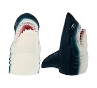 Veemoon Lot de 2 Marionnettes à Main Tête de Requin en Plastique Souple, Taille Petite, Éducatif Ludique pour Garçon et Filles, Stimulation Imagination et Jeu Créatif, Marionnette à Main