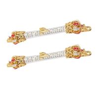 Veemoon Lot de 2 mezouzas décoratives pour Porte - Bénédictions de Jérusalem - Prière juive - Symbole de Mitzvah pour la Maison - Cadeau de Pendaison de crémaillère - 14 x 2,5 x 2,5 cm