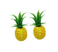 Veemoon Lot De 2 Modèles Imitation Ananas Plastiques Taille s Réalistes Décoration Maison Bureau Accessoires Photo Fruits Artificiels