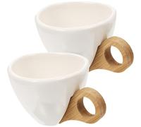 Veemoon Lot de 2 Mugs à Café en Céramique 150 Ml Dégradé de Couleurs Tasses à Cappuccino Multifonctions pour Maison et Bureau