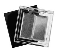 Veemoon Lot de 2 Palettes de Maquillage Vides Bicolores en Plastique Compact, Mini Palette Rechargeable pour Fards à Paupières, Blush et Surligneur, Rangement Pratique pour Se Maquiller