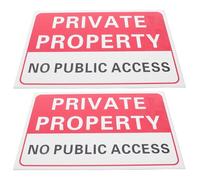 Veemoon Lot de 2 Panneaux Autocollants D’Accès Interdit 20X30 CM en Plastique Résistant aux Intempéries Panneau de Propriété Privée pour Sécurité Extérieure et Délimitation de Terrain