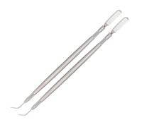 Veemoon Lot de 2 Peignes à Sourcils Multifonction en Acier Inoxydable Argenté, Double Embout Peigne de Séparation Cils, Outil de Rehaussement de Cils Compact pour Usage Personnel et