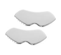 Veemoon Lot De 2 Planches De Massage Gua Sha Acier Inoxydable Argenté Pour Visage Et Muscles