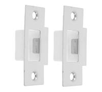 Veemoon Lot De 2 Plaques De Verrouillage De Porte Pêne Dormant Gâche Kit De Renforcement De Porte Plaque De Protection De Loquet De Porte Plaques De Protection Pour Portes