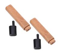 Veemoon Lot de 2 Plaquettes de Manche de Couteau en Bois Massif de Hêtre Noir Petite Taille Poignée Antidérapante de Rechange pour Couteau Cuisine Accessoire de Réparation Compatible