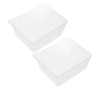 Veemoon Lot de 2 Plateaux de Balance Électroniques en Plastique Transparent Graduations Précises, Bol Carré 1200 Ml Réutilisable pour Mesure Alimentaire Cuisine et Pâtisserie