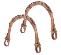 Veemoon Lot de 2 Poignées Remplaçables en Rotin Tressé Marron Taille Moyenne Anti-Brûlure Ergonomiques pour Bouilloires à Thé et Accessoires Cuisine Quotidiennes