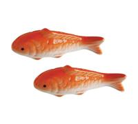 Veemoon Lot de 2 Poissons Flottants en Céramique pour Aquarium Décoration Adorable et Réaliste Accessoire de Paysage Aquatique Ornement de Jardin Décor Été