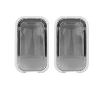 Veemoon Lot de 2 Porte-brosses à Dents Muraux Étanches la Poussière pour Salle de Bain et Voyage, Organiseur en Plastique Gris Translucide avec Couvercle Protecteur, Compatible