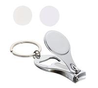 Veemoon Lot de 2 Porte-clés en Métal Argenté Ciseaux à Ongles Créatifs en Acier Inoxydable pour DIY et Voyage, Accessoires Multifonctions de Coupe-ongles Décoratifs