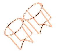 Veemoon Lot de 2 Porte-éponge à Maquillage Croix en Métal Rigide Rose Doré, Support Séchoir pour Houppettes Compact, Rangement et Hygiène Beauté Quotidien