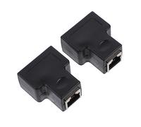 Veemoon Lot De 2 Prises Répartitrices Rj45 Ethernet 1 à 2, Adaptateur Réseau Câblé, Compatible Bureautique Et Domotique, Connecteur Rj45, Couleur Transparente
