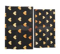 Veemoon Lot de 2 protège-livres en forme de cœur doré | Housse de livre en tissu ajustable et réutilisable pour cahiers à couverture rigide, manuels scolaires, romans et journaux.