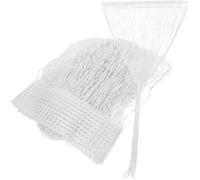 Veemoon Lot de 2 Rideaux de Porte à Fils Blancs 1x2 M, Rideaux Séparateurs de Pièce Décoratifs Fils Argentés Renforcés, pour Couloir, Salon et Décoration Murale Intérieure