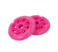 Veemoon Lot de 2 Roues Auxiliaires Lumineuses en PU Roulements, Stabilisateurs pour Vélo Garçon et Filles, Couleur Rose, Accessoires Vélo Garçon Fille pour Apprentissage et Sécurité