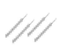 Veemoon Lot de 2 Set de Paires D’épingles à Cheveux en Métal Argenté Ornées de Strass, Épingles à Cheveux Élégantes pour Femme, Accessoires Coiffure Chic pour Fêtes et Usage Quotidien