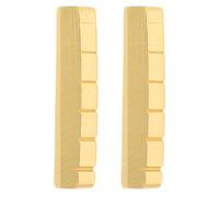 Veemoon Lot de 2 sillets de guitare en laiton massif pour guitare | Sillet de chevalet pour guitare, construction en laiton massif pour un sustain amélioré, sonorité dorée, compatible avec