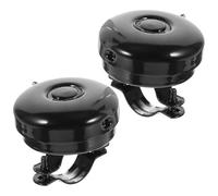 Veemoon Lot de 2 Sonnettes de Vélo Noires Rétro, Sonnette de Vélo Professionnelle Multifonction Compatible Guidon, Alerte Sonore Puissante pour Cyclisme Urbain et Randonnée