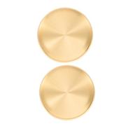 Veemoon Lot De 2 sous-Verres en Laiton Moyen 7,5 Cm, Coussin Isolant pour Tasse à Thé, Protection Imperméable pour Table, Maison Et Bureau
