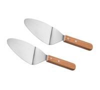 Veemoon Lot de 2 Spatules à Pizza Multifonctions en Acier Inoxydable en Bois Pelle Triangulaire pour et Service Outil de Pâtisserie Adapté pour Usage Domestique et Professionnel