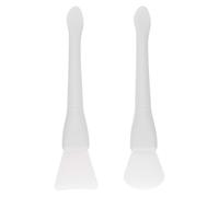 Veemoon Lot de 2 Spatules Cuillères en Silicone Blanc avec Manche Plastique, Légères et Pratiques pour Accessoires de Sceaux de Cire et Projets Artistiques DIY
