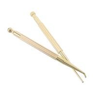 Veemoon Lot de 2 Stylos D’acupuncture en Laiton 12,5 Cm - Bâtonnets pour Massage Auriculaire sans Ressort Ressort Extensible - Outils D’oreille pour Massage des Points de
