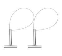 Veemoon Lot de 2 Supports de Capture pour Porcs en Acier Solide, Corde Métallique Multifonctionnelle, Outil D’élevage Porcin Professionnel pour Manutention Sécurisée du Bétail,