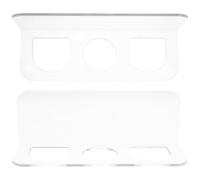 Veemoon Lot de 2 Supports Muraux en Acrylique Transparents pour Brosses à Cheveux Adhésif Double Face, Organiseur Mural à 3 Compartiments pour Peignes et Accessoires de Coiffure,