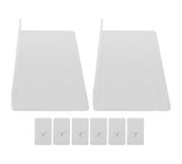 Veemoon Lot de 2 Supports Muraux pour Pots de Fleurs Transparents en Acrylique Étagères Murales L 30 CM X L 15 CM Ventouses Support Mural pour Jardinières Étagère Murale pour Plantes