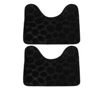 Veemoon Lot de 2 Tapis de Toilette pour Salle de Bain | Tapis de Toilette Lavable en Forme de U pour l'apprentissage de la propreté | de Bain antidérapant pour Salle de intérieure, Protection