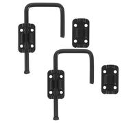 Veemoon Lot de 2 Verrous de Porte Coulissante Noir Mat à Pêne Coulissant, Serrure Multi-angle pour Porte-fenêtre et Baie Vitrée, Verrou de Sécurité Intérieur pour Maison et