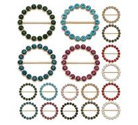 Veemoon Lot de 20 Anneaux pour Foulard en Métal Orné, Pinces Multifonctions pour Chemise et T-shirt, Accessoires Mode pour Femmes, Clips Décoratifs pour Vêtements, Usage Quotidien