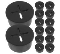 Veemoon Lot de 20 Bouchons en Caoutchouc Noirs pour Cache-trou de Câble Bureau, Passe-câble Flexible 20 Mm, Œillets pour Gestion de Câbles et Protection Anti-poussière, Accessoires