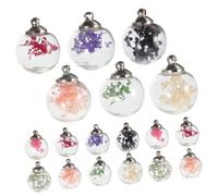 Veemoon Lot De 20 Boules Creuses En Verre Transparentes, Accessoires De Bricolage Pour Fleurs Séchées, Mini Décoration Diy Multifonctionnelle, Couleur Mixte, Art Floral Et Créations Artisanales