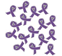 Veemoon Lot de 20 Broches Ruban Violet Émaillées Anti-violence pour Femmes, Épingles Décoratives Multifonction pour Col, Paquet et Vêtement, Accessoires Caritatifs et Sensibilisation