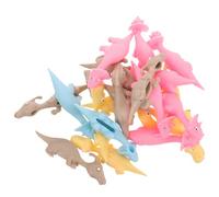 Veemoon Lot de 20 Dinosaures Élastiques en TPR Colorés, Jouets Anti-Stress Doigts, Présents de Fête Amusants et Créatifs, Jouets Sensoriels Extensibles pour Garçon et Style Aléatoire