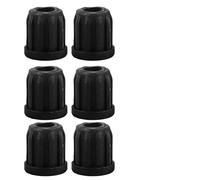 Veemoon Lot de 20 Douilles de Roulette en Plastique Noir Inserts de Manchon pour Roulettes à Tige Support de Fixation pour Pied de Chaise Accessoires Solide pour Meubles et Chaises de