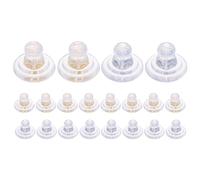 Veemoon Lot de 20 fermoirs de boucles d'oreilles en silicone transparent : clous, bouchons d'oreilles souples, accessoires de bijoux pour femmes et hommes