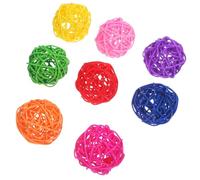 Veemoon Lot de 20 Jouets à Mâcher en Rotin Coloré pour Perroquets et Oiseaux Jouets pour Oiseaux Favorisent et L'Instinct de Grignotage