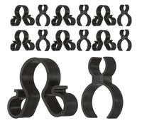 Veemoon Lot de 20 Pinces en Plastique pour Bougies de Fête et Bouteilles de Vin Doubles et Simples Trous Support Sécurisé pour Anniversaire et Événements Résistantes et Légères