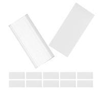 Veemoon Lot de 20 Porte-étiquettes D'étagère en Plastique Transparent 75 Mm Clips Pvc Blanc 3,4-3,5 Cm pour Affichage Prix Supermarché, Accessoires Marchands, Supports D'étiquettes