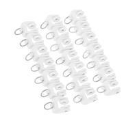 Veemoon Lot de 20 Rouleaux De Rideaux Crochets Poulies De Rail De Rideau Poulies De Plafond en Plastique Rail De Rideau Monté Au Plafond Poulies De Rail De Rideau Petite Poulie De