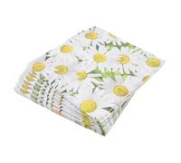Veemoon Lot de 20 Serviettes en Papier Marguerite, Imprimées Motif Floral, Jetables, 33x33 Cm, Décorations pour Fête D’anniversaire, Mariage et Goûter, Serviettes de Table Décoratives