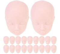 Veemoon Lot De 20 Têtes De Poupées Miniatures En Plastique Solide Pour Maquillage Et Fabrication Artisanale, Taille Standard, Légères, Pour Atelier De Beauté Et Création Diy