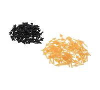 Veemoon Lot de 200 Inserts de Faux Becs D’Oiseaux en Plastique pour Bricolage 7X15 MM Noir et 6X20 MM Chair Accessoires Animaux pour Projets Créatifs et Jeux D’Garçon et Filles